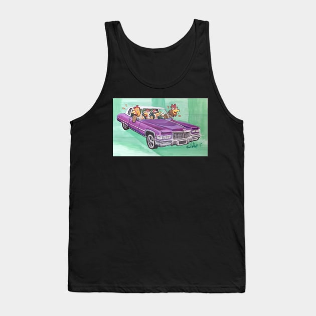 Chicken Coupe de Ville Tank Top by eliwolff